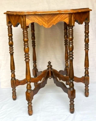 Antique Fancy Victorian Renaissance Revival Table with Carved Details - Rare!! - Image 1 of 3