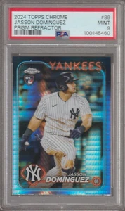 2024 Topps Chrome Prism Refractor Jasson Dominguez #89 PSA9 - Bild 1 von 2
