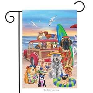 Briarwood Lane Dog Days of Summer Garden Flag - Picture 1 of 3