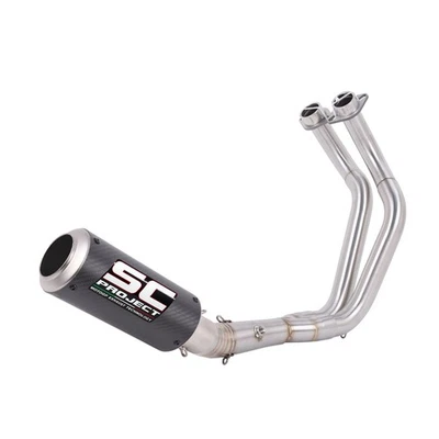 Carbon Fiber Exhaust System Muffler For Yamaha YZF R7 2021-2025 MT07/FZ07 14-24 — 第 1/4 张图片