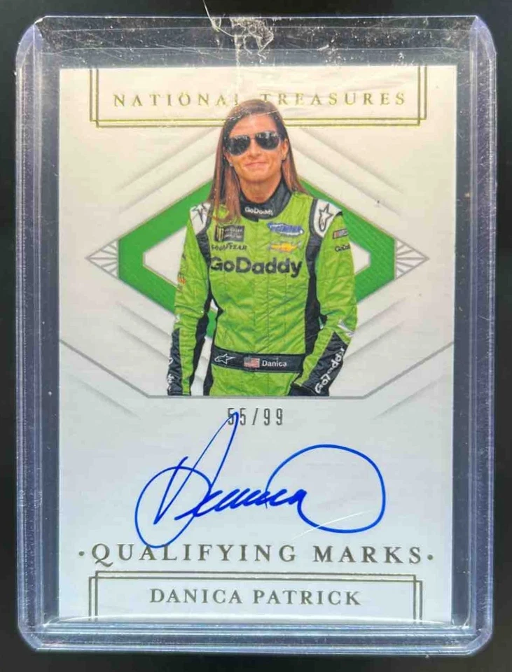 2020 National Treasures Danica Patrick Qualifying Marks Auto #55/99 - Image 1 of 2