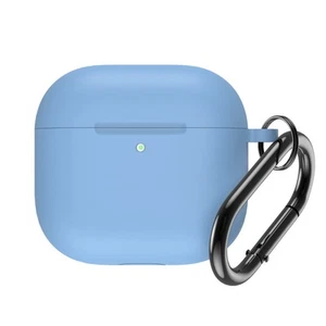 Coque silicone AirPods 4 Bleu Clair avec Mousqueton - Hurtel - Zdjęcie 1 z 1