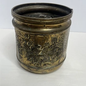 Vintage Midcentry gehämmertes Messing Papierkorb/Übertopf/Behälter - Bild 1 von 5