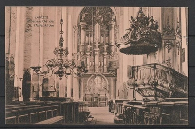 AK Danzig, Marienkirche, ca. 1910, nicht gelaufen, beschriftet siehe Abbildungen - Bild 1 von 2