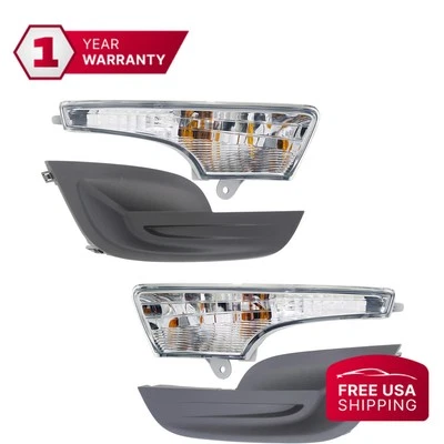 Fog Signal Lights + Trim Moldings For 2013-2015 Nissan Altima Sedan - Image 1 of 4
