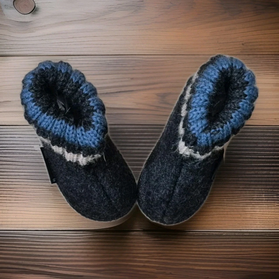 HAFLINGER PAUL 婴儿拖鞋/石墨/欧盟 18/美国 3/全新带标签和盒子!! — 第 1/4 张图片