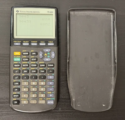 Texas Instruments TI-83 Graphing Calculator With Cover Tested Working - Image 1 of 4