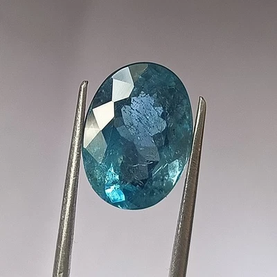 Santa Maria Aquamarine Oval Shape 6.55 Carat Natural Faceted Loose Gemstone - Image 1 of 4