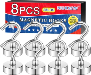 Ganci Magnetici per Cabine da Crociera, 25 LB Ganci Magnetici al Neodimio, Magneti Forti con - Foto 1 di 12