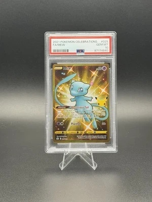 2021 POKEMON CELEBRATIONS #025 Gem Mint FULL ART FA MEW PSA 10 - Image 1 of 4