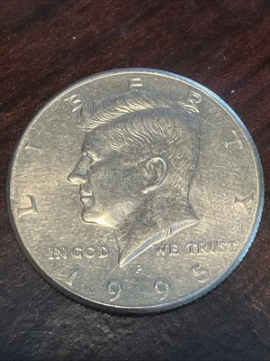 1995-P Kennedy Half Dollar, Cracked Die Obverse, Chipped Die Reverse - Image 1 of 2
