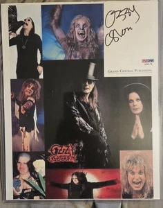Ozzy Osbourne Signed Book Insert With 8x10 Photo PSA DNA COA - Picture 1 of 2