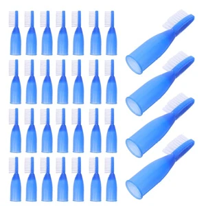 50pcs Institutional Finger Toothbrushes for Secure Hygiene - Mini Prison - Picture 1 of 12