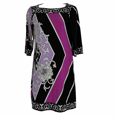 Vestido recto Donna Morgan para mujer talla 4 manga corta por encima de la rodilla túnica ligera Foto 1 de 4