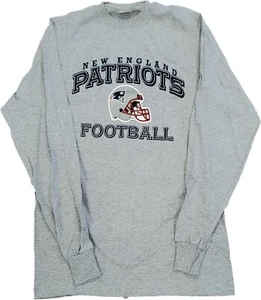 New England Patriots Men's Stacked Helmet Grey Long Sleeve Shirt By Reebok - Bild 1 von 2