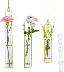Glasseam Plant Propagation Station Wall Vase, Set of 3 Glass Vases For Flowers - Picture 1 of 8