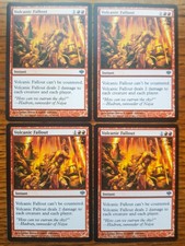 4x Volcanic Fallout Magic the Gathering MtG rare cards