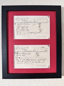 2 X 1888 Vintage Manuscrito Rx Antiguo Medicamentos Recetas - 8 X 10 ENMARCADO - Imagen 1 de 6