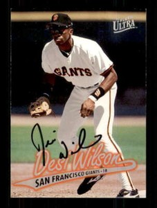 1997 Fleer Ultra #487 Desi Wilson AUTOGRAPHED!! Giants 240215