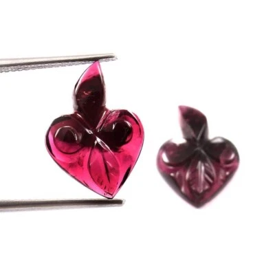 Loose Gemstone Natural Bio Tourmaline Hand Carved Fancy Heart Gemstone A1290 - Image 1 of 3