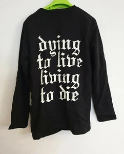 DROPDEAD DYING TO LIVE schwarzer Rundhalsausschnitt-PULLOVER * GRÖSSE WÄHLEN * - Bild 1 von 3