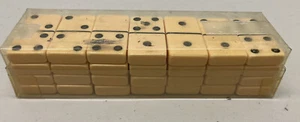 Set 28 Vtg Dominoes Game Tiles Complete Sealed 1970s Unbranded NEW Toy Game Bar - Picture 1 of 7