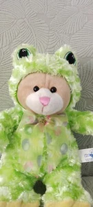 Teddybär in grün Frosch Kostüm Plüsch mit Schleife 11 Zoll Stofftier 2014 Hugfun - Bild 1 von 8