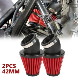 45 Degree Bend Air Intake Filter For Kawasaki GPZ1100 KZ1000 KZ1000A KZ1000E - Picture 1 of 12