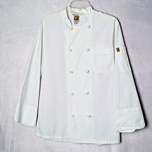 CHEF Designs Eight Knot Button Chef Coat Long Sleeve Size Small - Picture 1 of 8