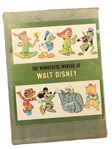 The Wonderful Worlds of Walt Disney 4 Books Dust Cover Grolier UK 1965 FP&P - Picture 1 of 11