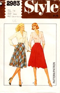Style Pattern 2983 - Misses' Bias Cut, Flared Skirt w/Side Seam Pockets - Sz 10 - Picture 1 of 4