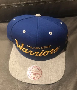 GOLDEN STATE WARRIORS SCRIPT SNAPBACK CAP HAT NOSTALGIA CO MITCHELL & NESS NEW - Picture 1 of 12