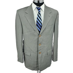 Gianfranco Ferre Studio Sport Coat Mens 42R Gray Wool Blazer Coat 3 B Italy - Picture 1 of 16