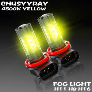 For Honda Pilot 2006-2018 H11 4500K YELLOW LED Fog Driving Light Bulbs Kit - Picture 1 of 11