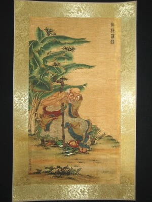 古中国古董画关于僧侣米纸吴道子 — 第 1/4 张图片