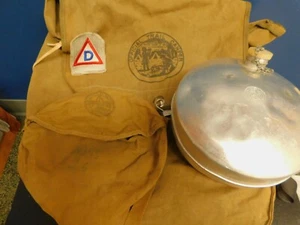 VINTAGE BOY SCOUT EQUIPMENT (CANTEEN, PATCH, BAG, MESS KIT POUCH) - Picture 1 of 3