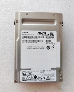 KIOXIA CD6 7.68TB 2.5" U.2 NVME PCIe4.0 X4 KCD61LUL7T68 SSD 95%+ Health - Picture 1 of 2