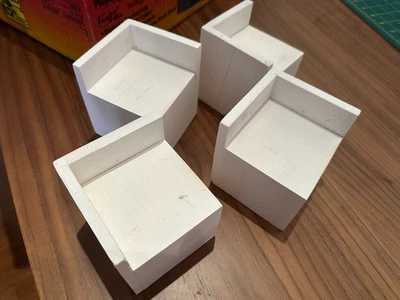 Acdibca riser de cama de madeira maciça para armazenamento embaixo da cama conjunto resistente de 4 - Branco - Imagem 1 de 2