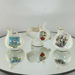 Toskanische & Gemma Chine Crested Ware Trio Mini Vasen Krüge Sammlerstück Geschenk Deko - Bild 1 von 14