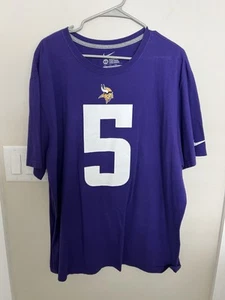 Camisa de manga corta para hombre Minnesota Vikings Nike NFL On Field púrpura usada XXL #5 - Imagen 1 de 4