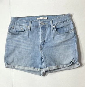 Levi’s mittellange Damenshorts 28 Bündchen Medium Wash Americana Sommer Academia - Bild 1 von 3