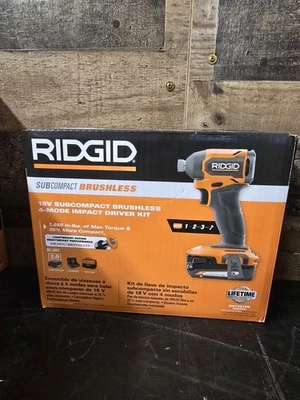 Ridgid *New In Box* SubCompact Brushless 18V 4Mode IMPACT DRIVER KIT R872311k - Image 1 of 3