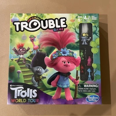 Trolls: World Tour Pop-O-Matic Trouble Game NEW Sealed - Image 1 of 4