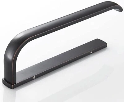 Suporte de toalha GOOFFY para banheiro parede banheiro toalha anel simples preto barra de toalha - Imagem 1 de 4