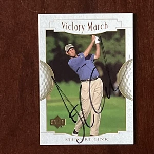 2001 Upper Deck Golf STEWART CINK AUTOGRAPHED CARD #158 PGA British Open Winner - Picture 1 of 2