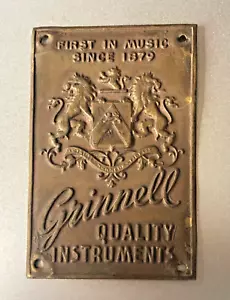 Vintage GRINNELL QUALITY (Musical) STRUMENTI Emblema: per custodia chitarra o sax - Foto 1 di 2