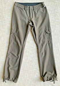 The North Face Anya Sz 10 Womens Cargo Hiking Pant Brown Nylon Elastane Zip Logo - Picture 1 of 12