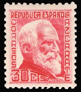 España 1933. Personajes. Edifil xx 686 t . Variedad sin pie imprenta. Lujo. - Imagen 1 de 1