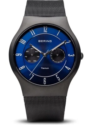 Bering Classic титана коллекции черный синий часы 11939-078 Рекомендуемая розничная цена производителя $199 - Изображение 1 из 4