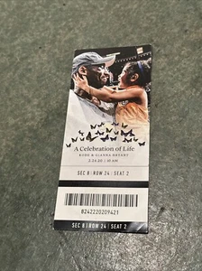 LA Lakers -  Kobe Bryant Gianna Bryant Memorial Commemorative Ticket 2.24.20 - Picture 1 of 4